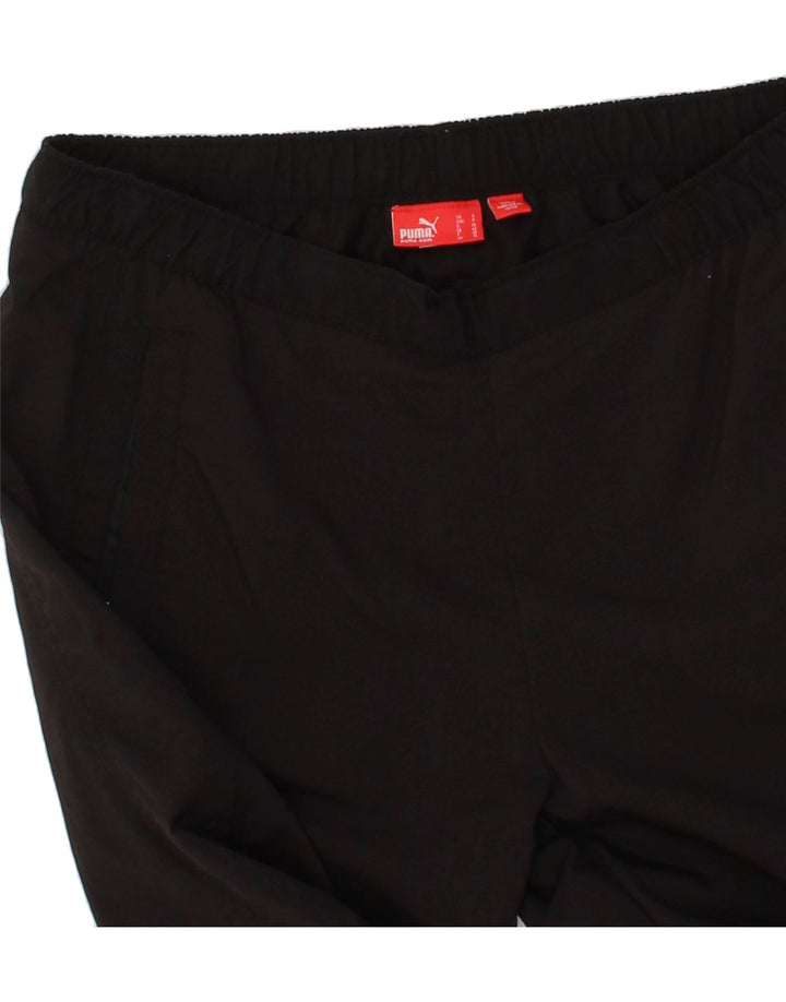 PUMA Womens Graphic Cargo Tracksuit Trousers UK 10 Small  Black Vintage Puma and Second-Hand Puma from Messina Hembry 