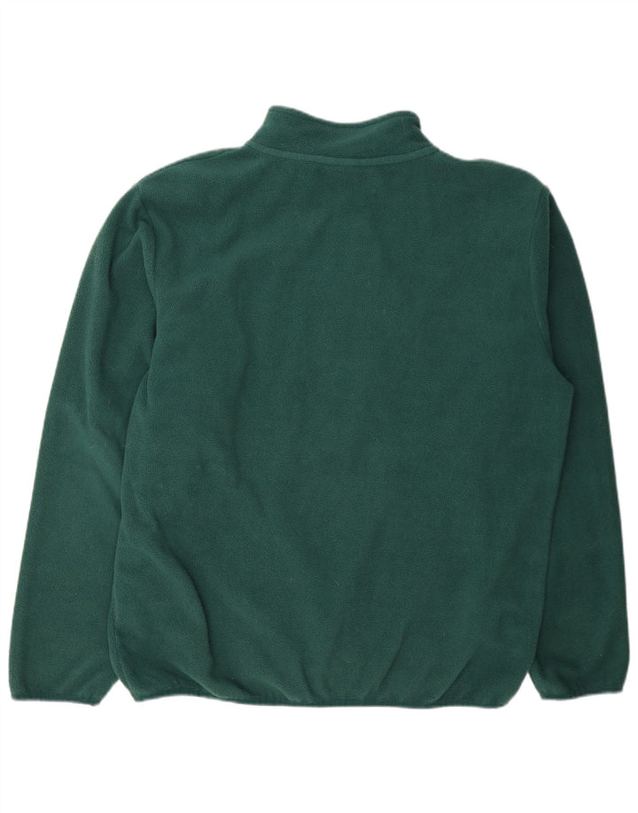 Umbro Mens Graphic Zip Neck Fleece Jumper Large Green Polyester