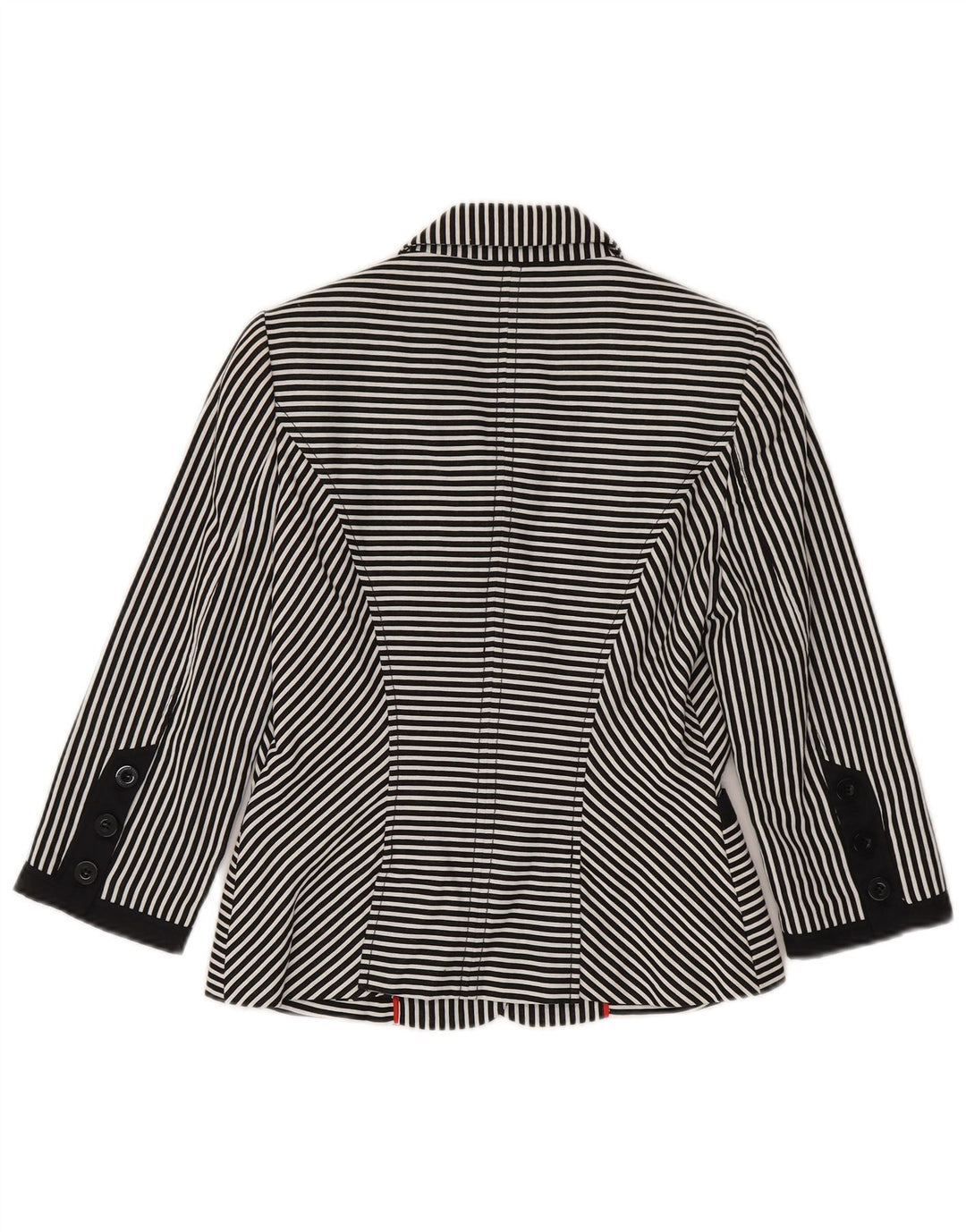 Jasper Conran Womens 3/4 Sleeve Blazer Jacket UK 10 Small Black Pinstripe