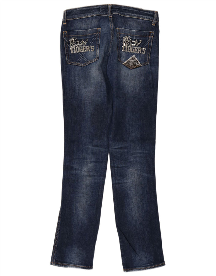 ROY ROGERS Womens Distressed Slim Jeans W27 L33 Blue Cotton