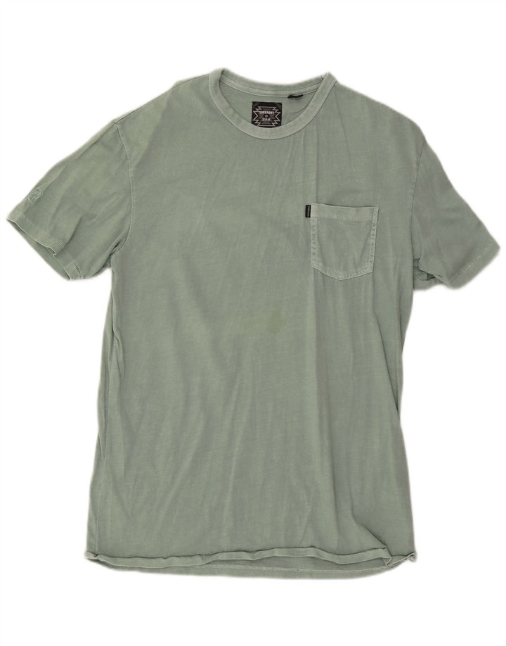 Superdry Herren T-Shirt Top Large Grün Baumwolle