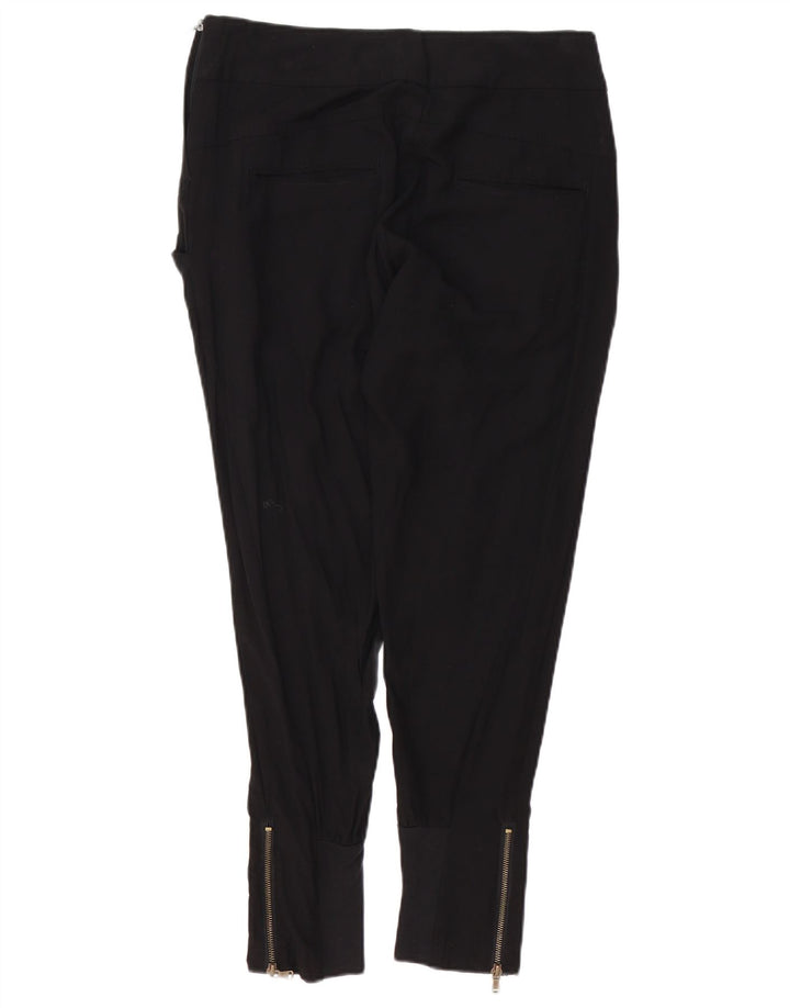 Zara Womens Slim Cropped Trousers Medium W28 L27 Black
