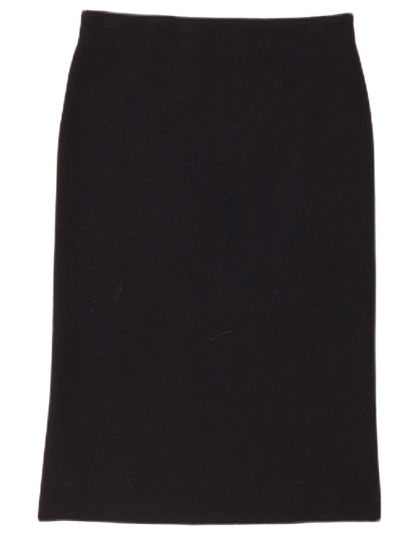 Cos Womens Straight Skirt Small W30 Black Wool
