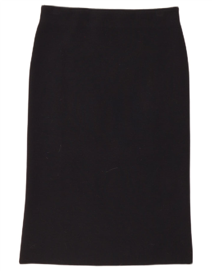 Cos Womens Straight Skirt Small W30 Black Wool