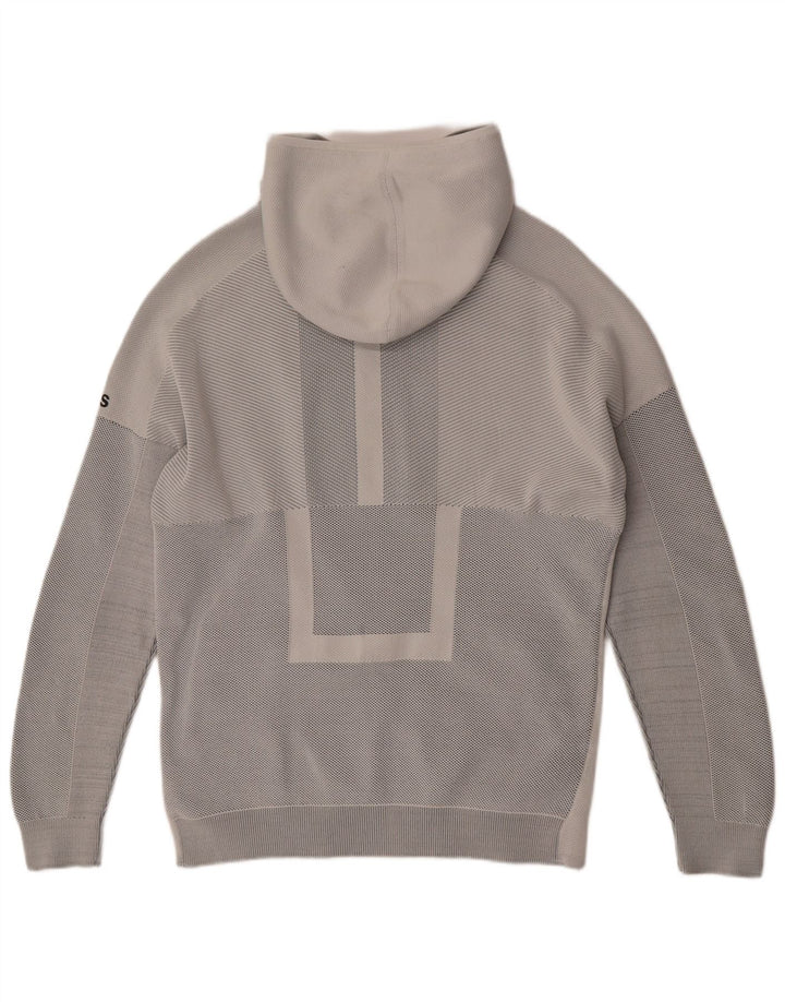 ADIDAS Hættetrøje med lynlås til mænd mellemgrå nålestribe