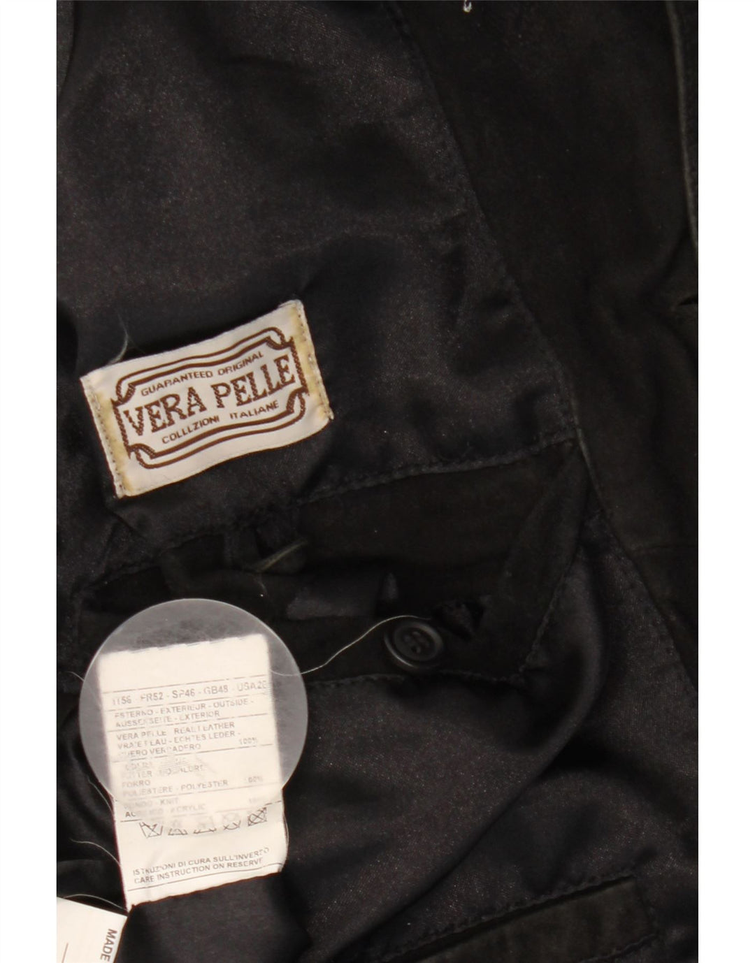 Vintage męska zamszowa kurtka bomber UK 40 duża czarna skóra