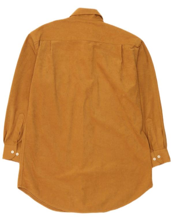 Vintage Mens Shirt Small Beige Polyester
