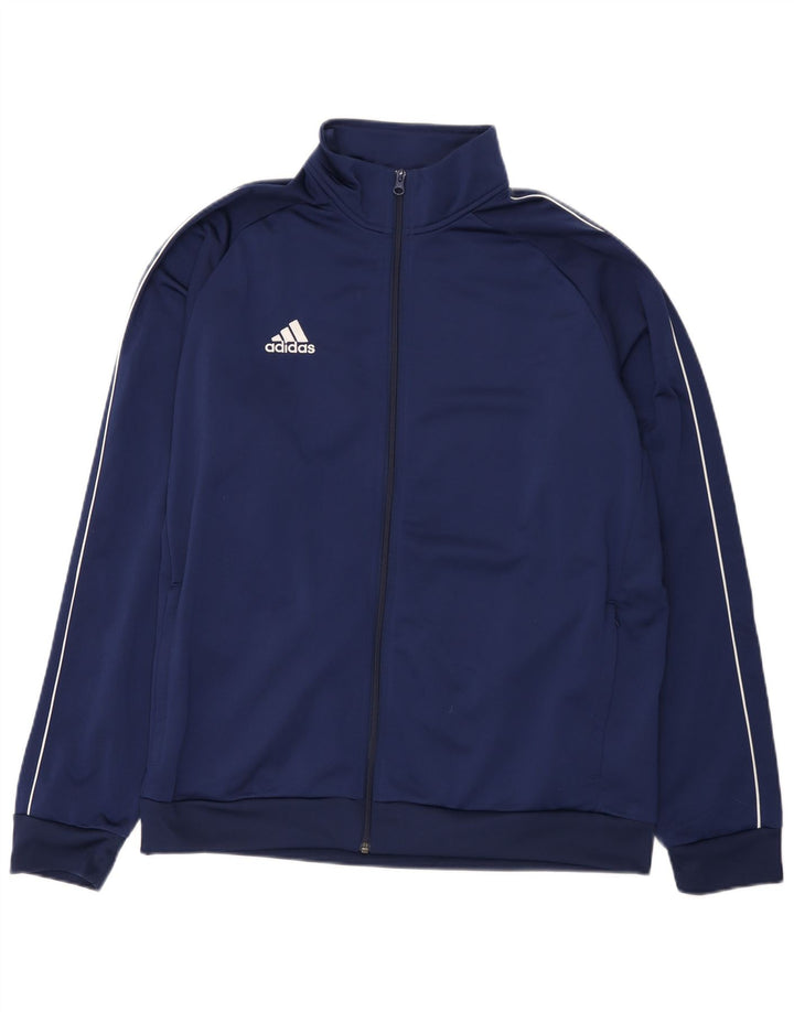 Adidas Mens Tracksuit Top Jacket XL Navy Blue Polyester