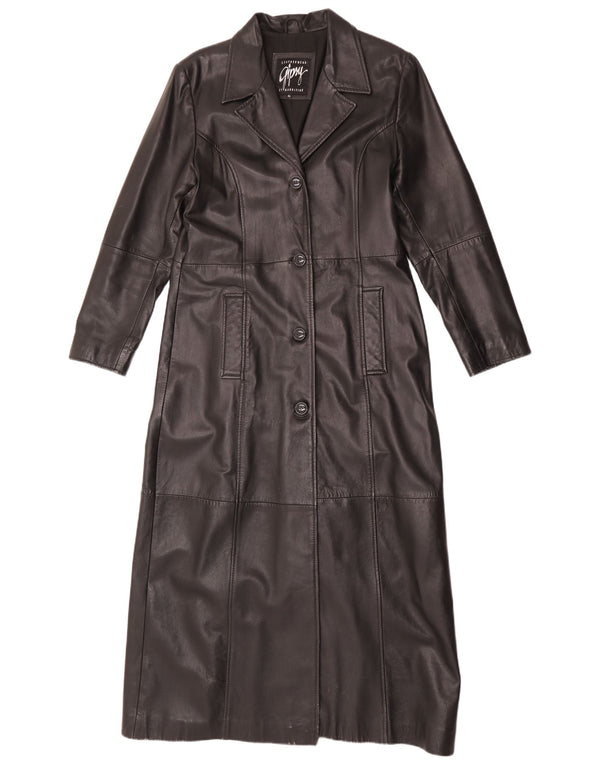 Gipsy Womens Trench Coat UK 18 XL sort læder