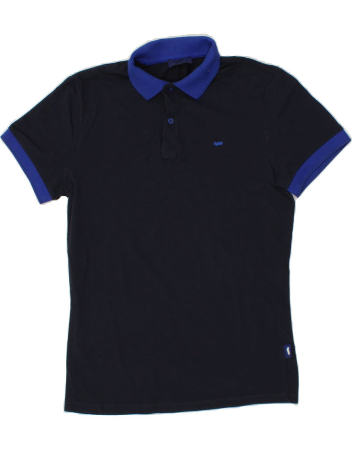 GAS Mens Polo Shirt Small Navy Blue Cotton Vintage Gas and Second-Hand Gas from Messina Hembry 