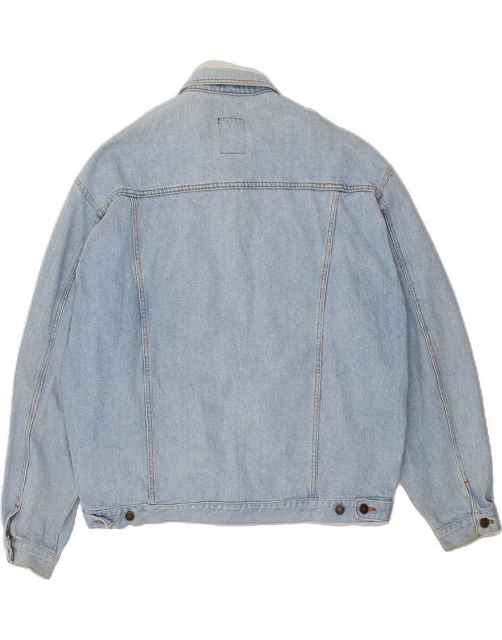 CASUCCI Mens Denim Jacket UK 44 2XL Blue Cotton