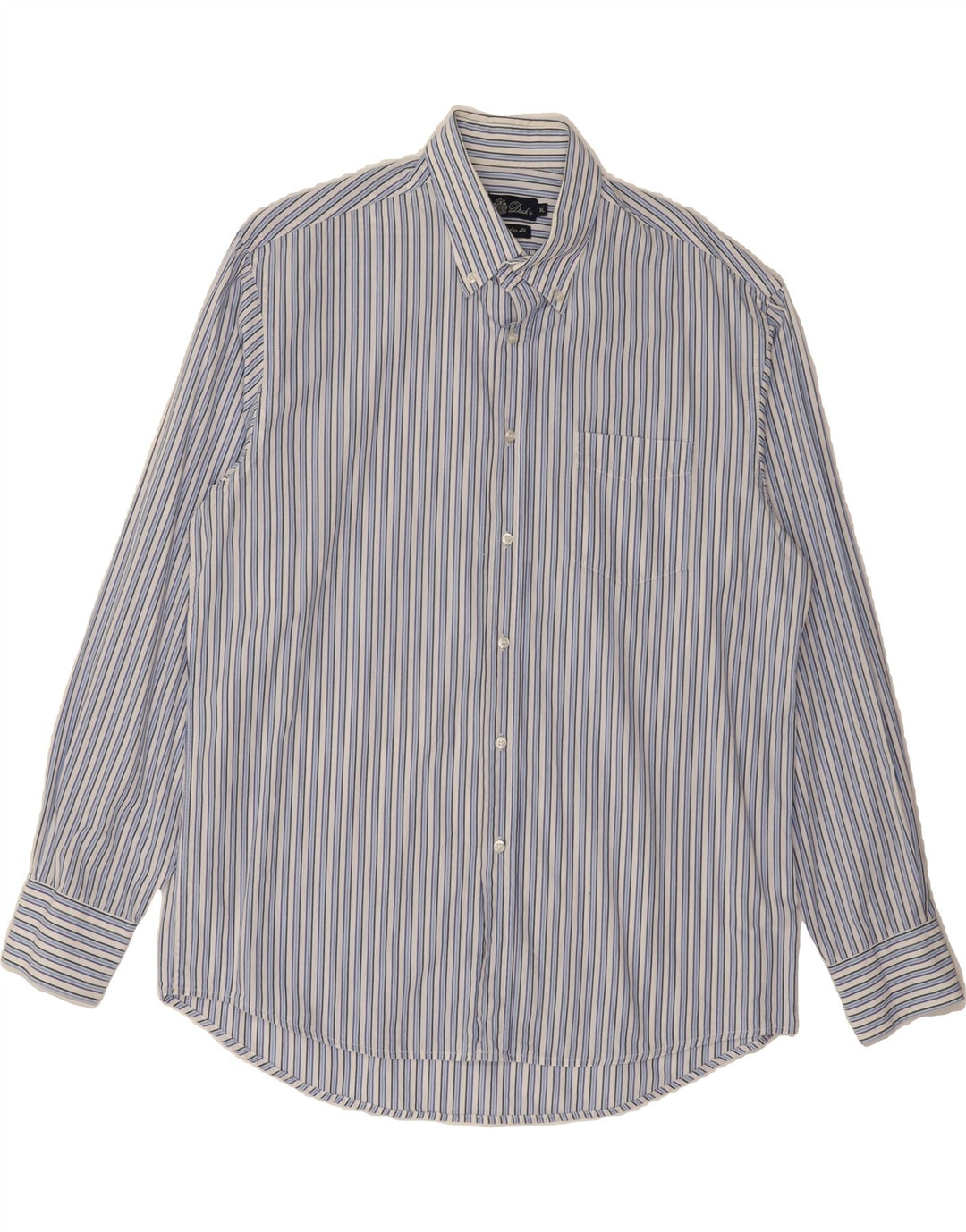 DACK'S Mens Regular Fit Shirt XL Blue Striped Cotton Vintage Dack's and Second-Hand Dack's from Messina Hembry 