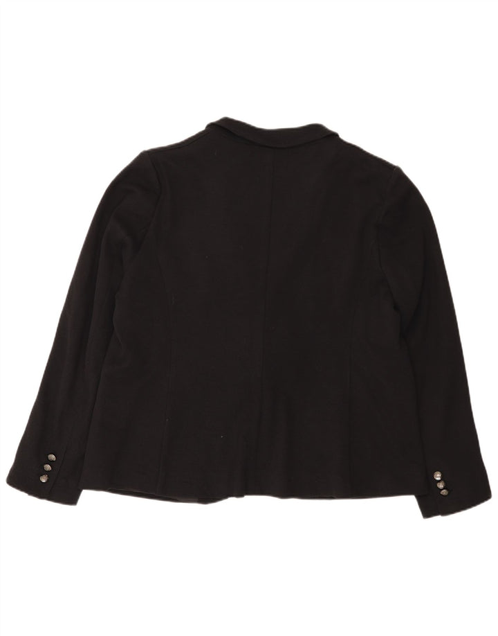 Marks & Spencer Chaqueta tipo blazer con 1 botón para mujer UK 20 2XL Algodón negro