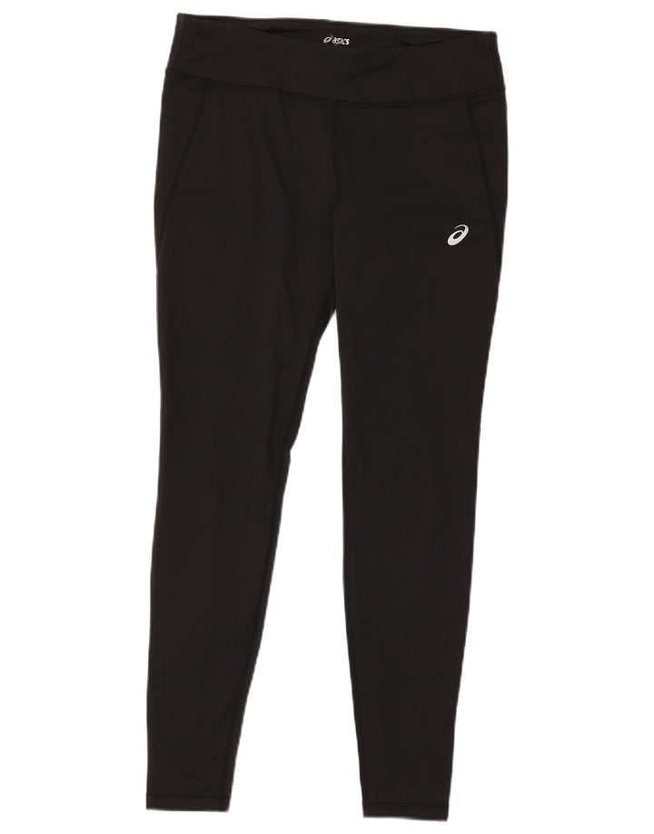 Asics Womens Leggings UK 14 Large Black Polyester Sports