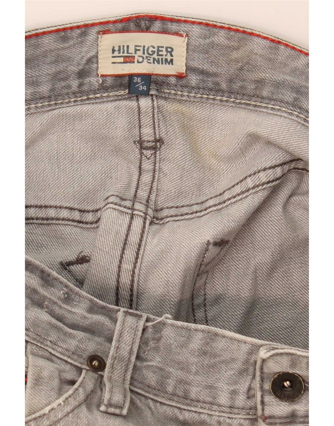 Tommy Hilfiger Mens Slim Jeans W36 L34 Grey