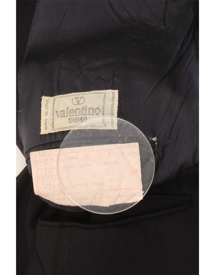 Valentino Veste Blazer Croisée Homme IT 50 Large Laine Vierge Noire