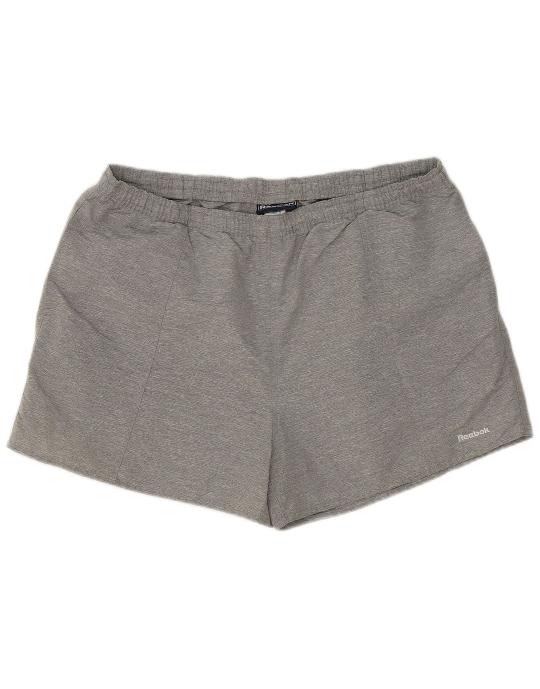 REEBOK Womens Sport Shorts UK 16 Large Grey Flecked Polyamide