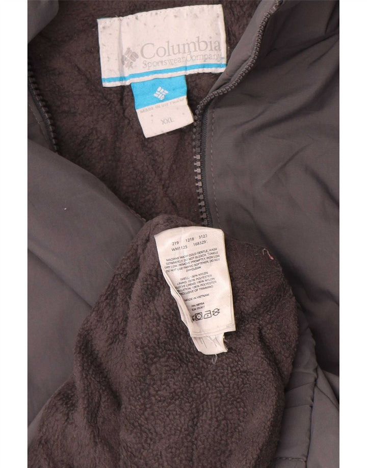 Columbia Mens Windbreaker Jacket UK 44 2XL Grey Nylon