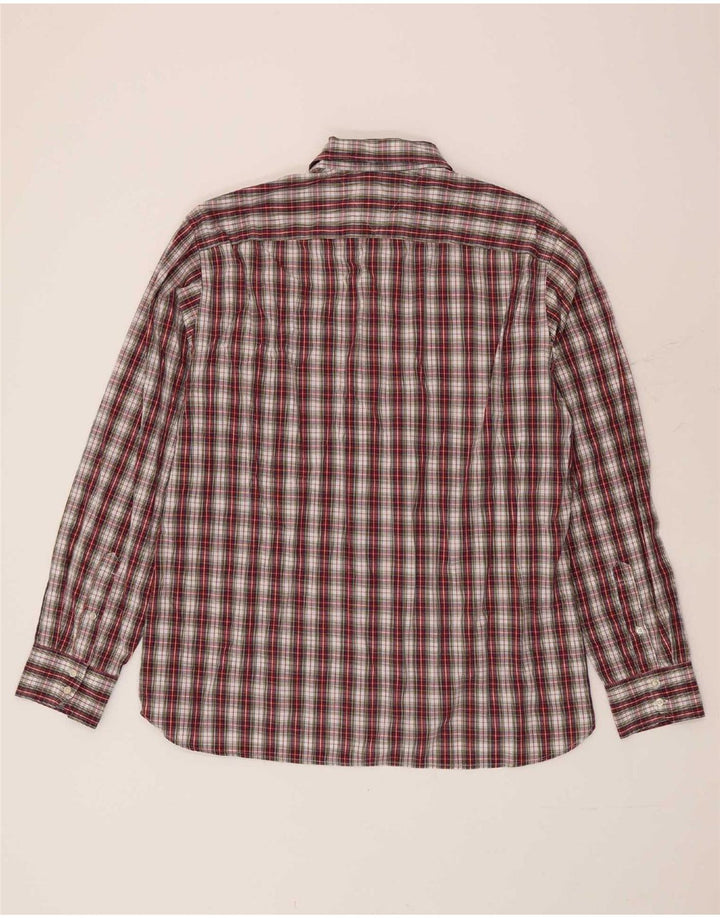 Camisa masculina Tommy Hilfiger XL vermelha xadrez algodão