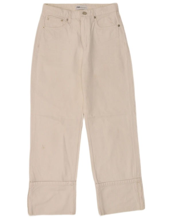 Zara Womens Straight Jeans EU 36 XS W26 L27 White