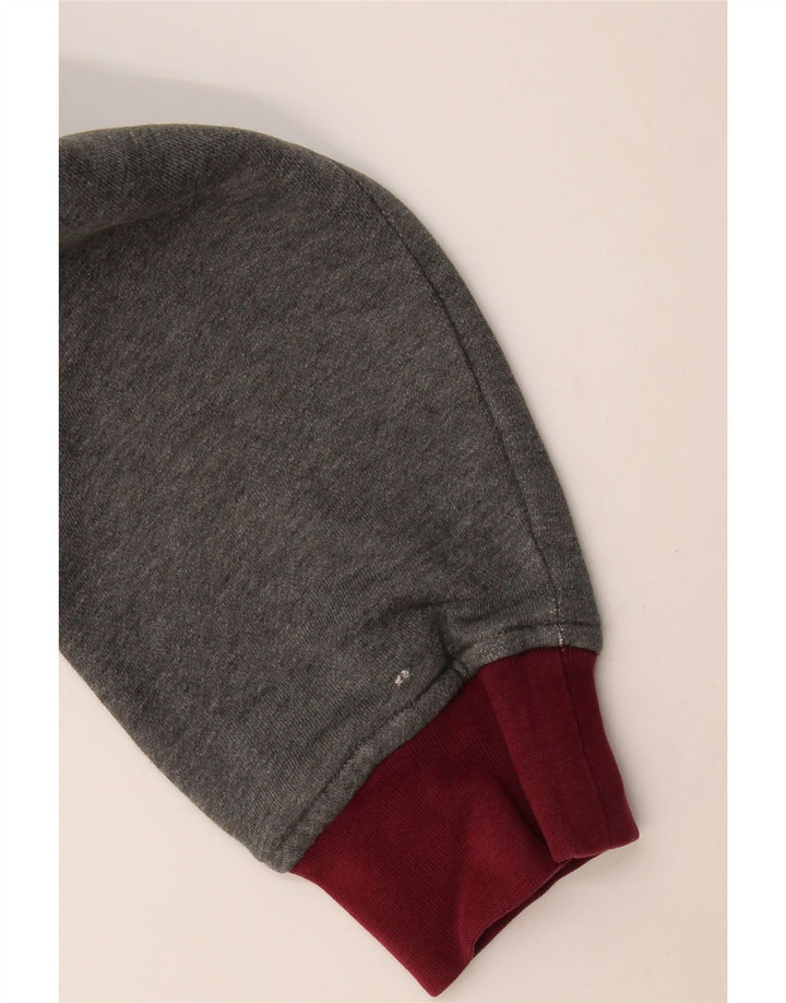 Adidas Mens Sweatshirt Jumper Medium Grey Colourblock Cotton