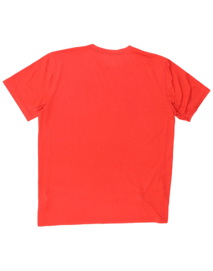 Ανδρικό γραφικό μπλουζάκι NIKE Dri Fit Top μεγάλο κόκκινο πολυεστέρα