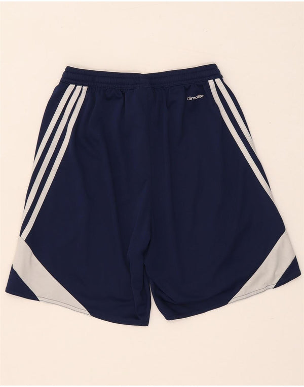 Adidas Mens Climalite Sport Shorts Small Blue Colourblock Polyester