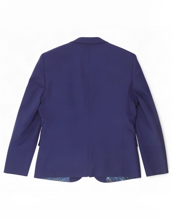 Marks & Spencer Veste blazer à 1 bouton pour homme UK 42 Large Bleu marine Polyester