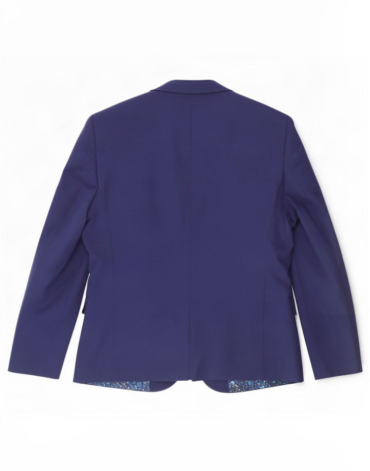 Marks & Spencer Veste blazer à 1 bouton pour homme UK 42 Large Bleu marine Polyester