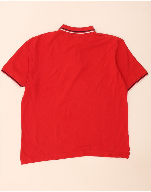 Fila herre poloshirt XL rødstribet bomuld