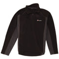 Maglione in pile da uomo Berghaus con zip e collo color block medio nero