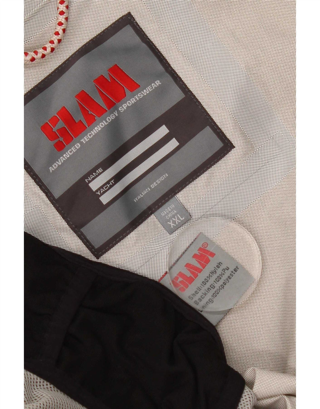 Giacca antipioggia da uomo Slam UK 44 2XL nylon bianco