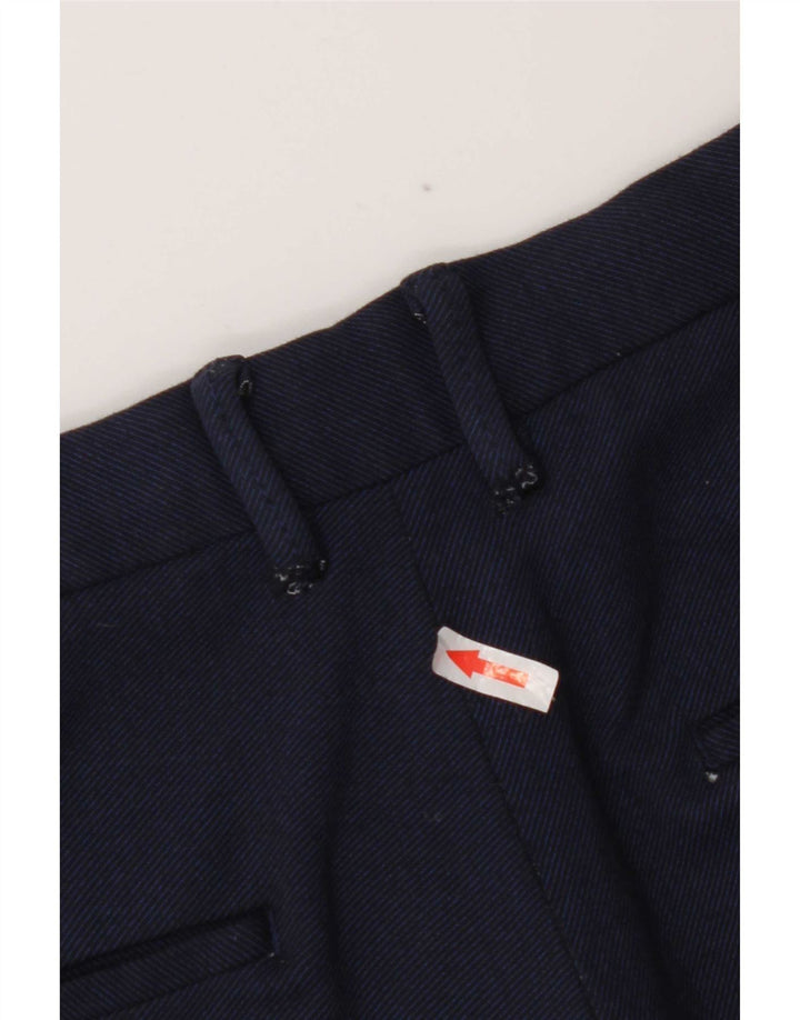 Zara Mens Chino Shorts EU 42 Large W32 Navy Blue Viscose