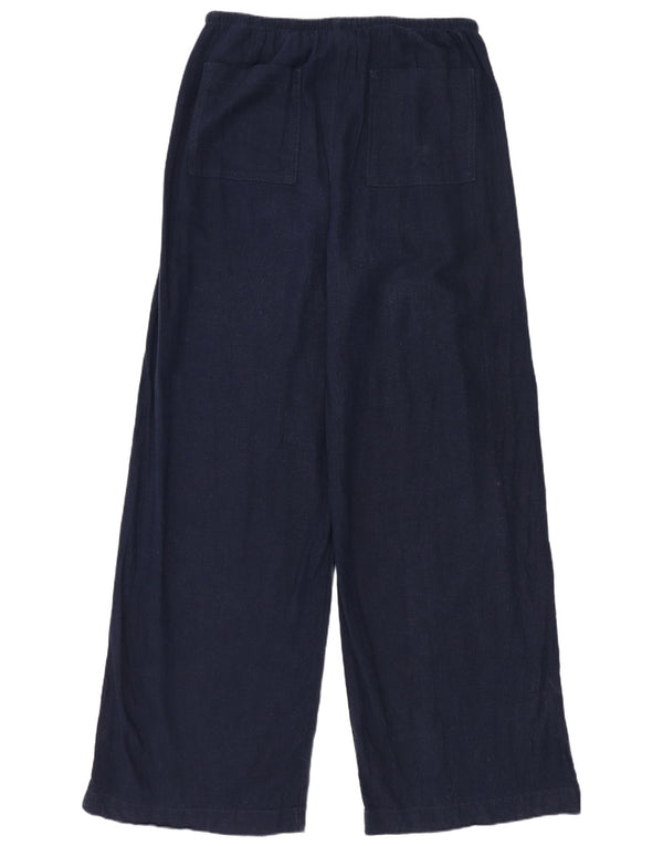 Pantaloni a gamba larga da donna Marks & Spencer UK 12 Medium W30 L30 Blu navy