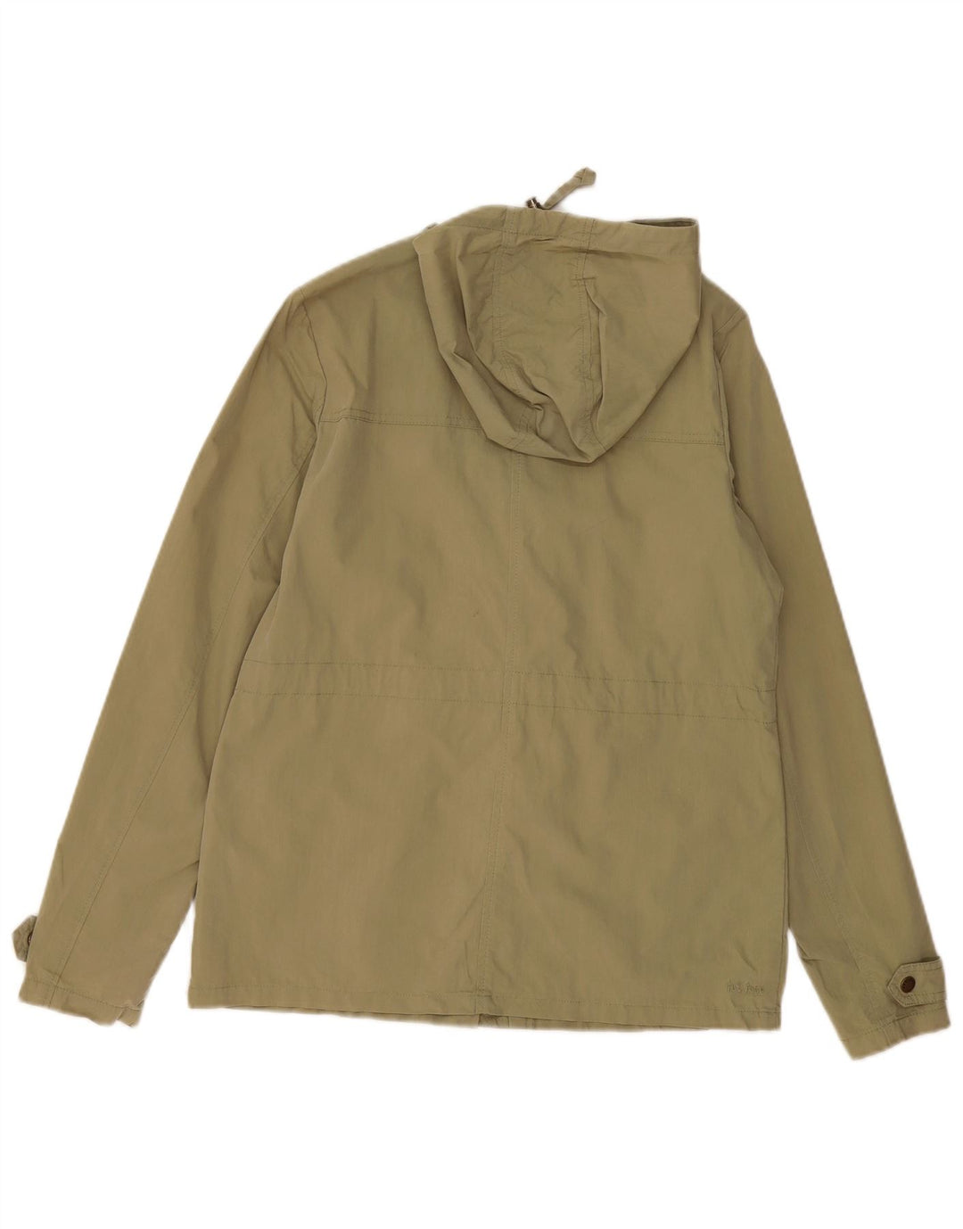Fat Face Womens Hooded Oversized Utility Jacket UK 10 Small Khaki Cotton
