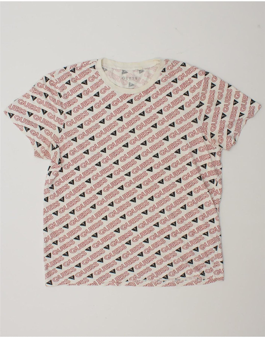 Guess Herre Grafisk T-Shirt Top Stor Hvid