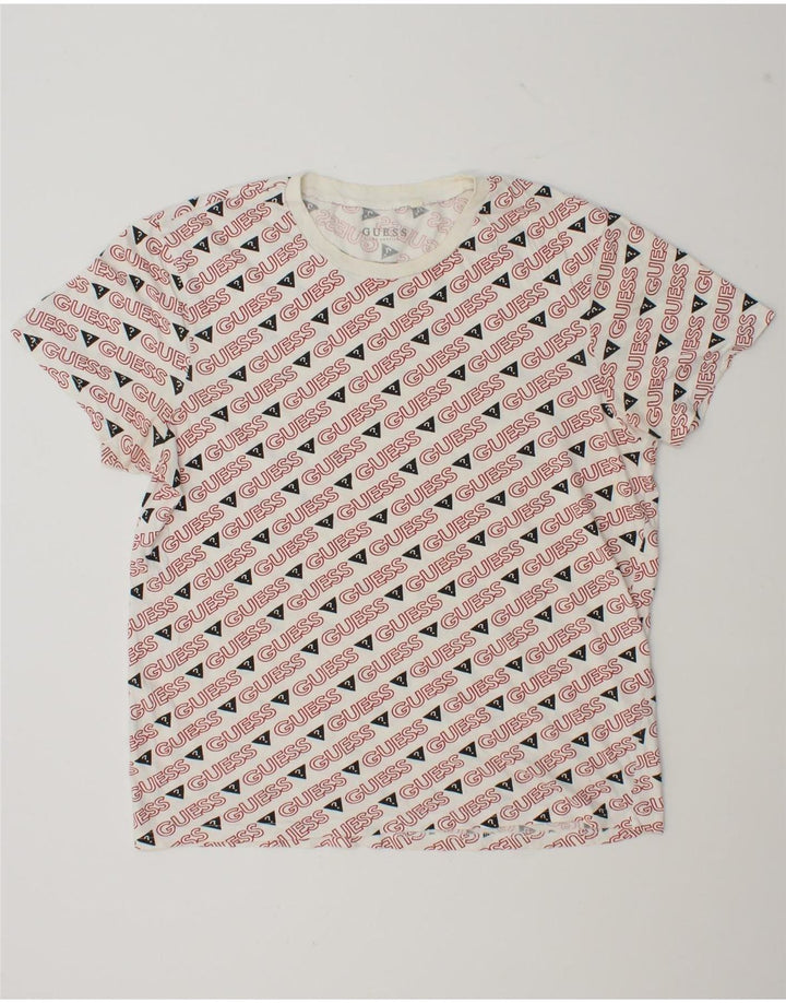 Guess Herre Grafisk T-Shirt Top Stor Hvid