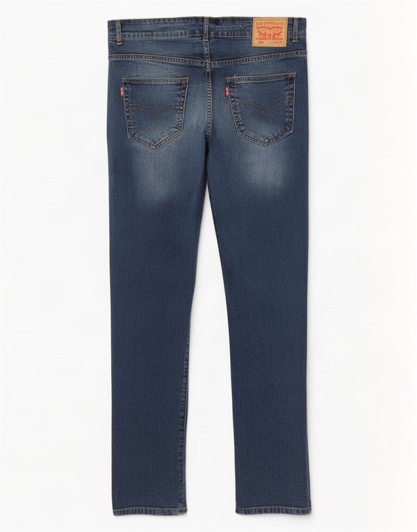 Levi's Mens 511 High Rise Slim Jeans W38 L32 Μπλε βαμβακερό