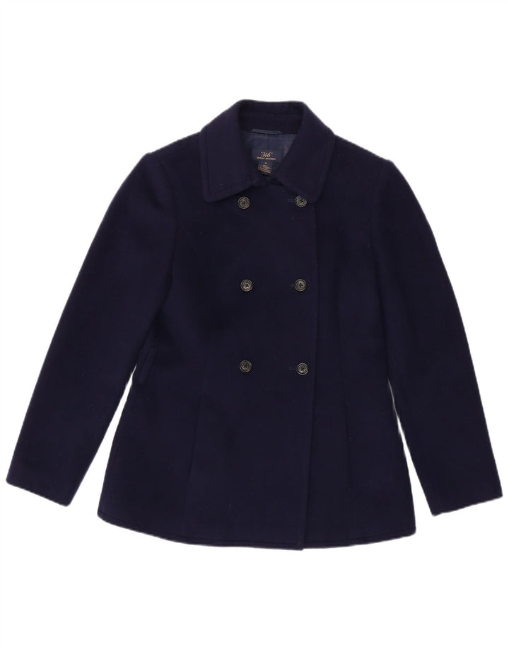 Brooks Brothers Womens Pea Coat US 2 XS Navy Blue Wool