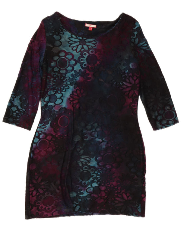 Joe Browns Robe fourreau à manches 3/4 pour femme UK 10 Petit motif floral multicolore