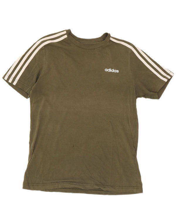 Adidas Boys Regular T-Shirt Top 13-14 år Grøn Bomuld