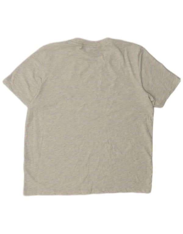 T-shirt grafica da donna Superdry Top UK 14 grande cotone grigio
