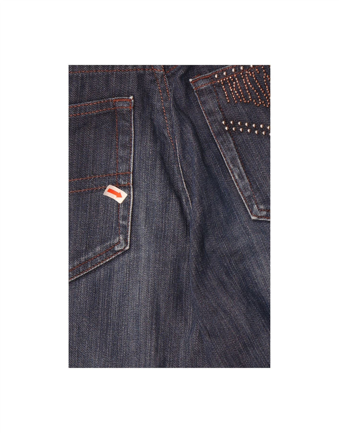 TRUSSARDI Womens Bootcut Jeans W33 L26 Navy Blue Cotton