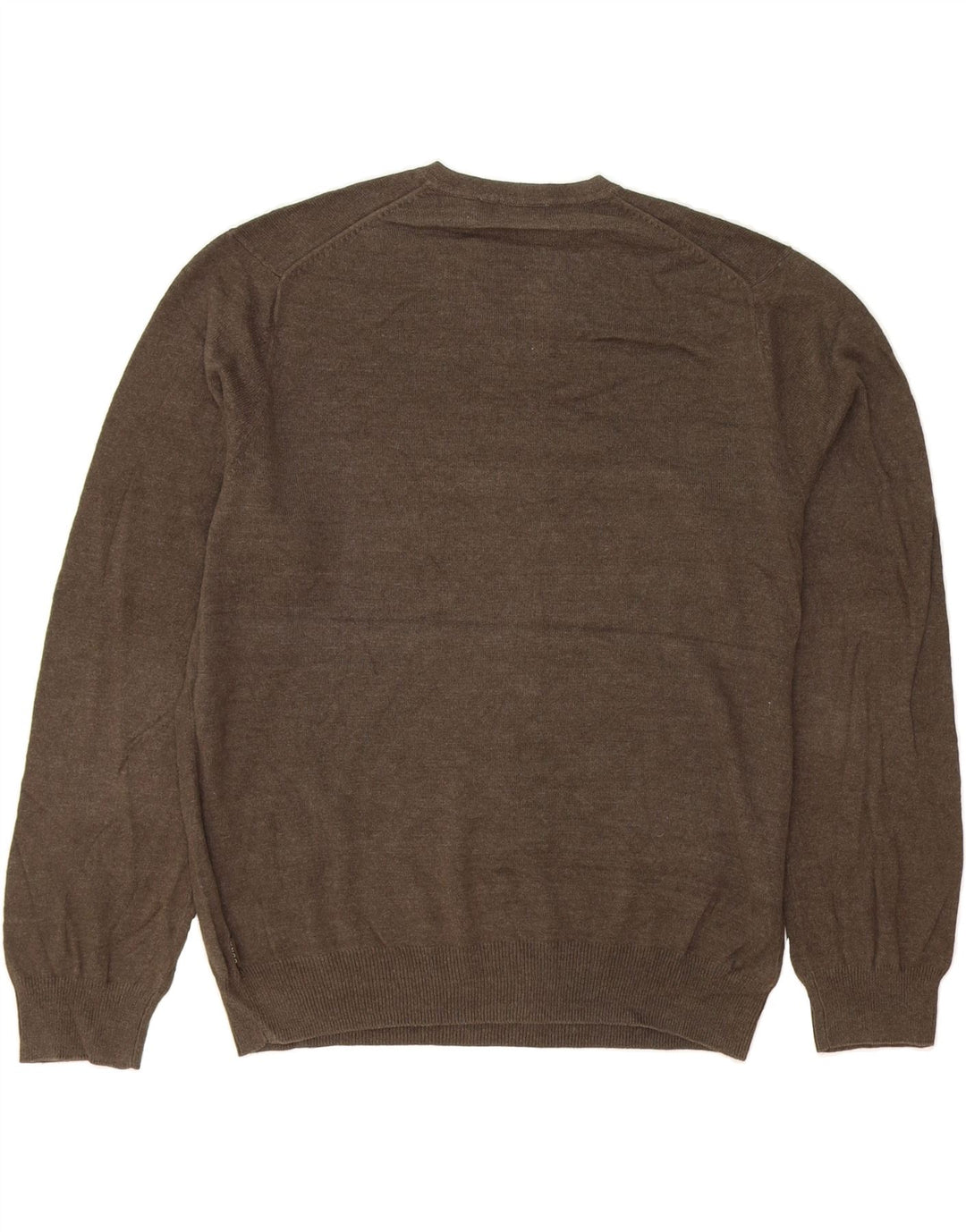 IZOD Mens V-Neck Jumper Sweater Large Brown Cotton Vintage Izod and Second-Hand Izod from Messina Hembry 