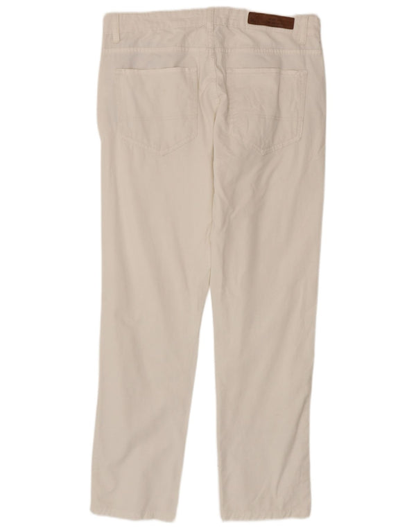 Zara Mens Slim Casual Pantalones EU 42 Large W32 L32 Blanco