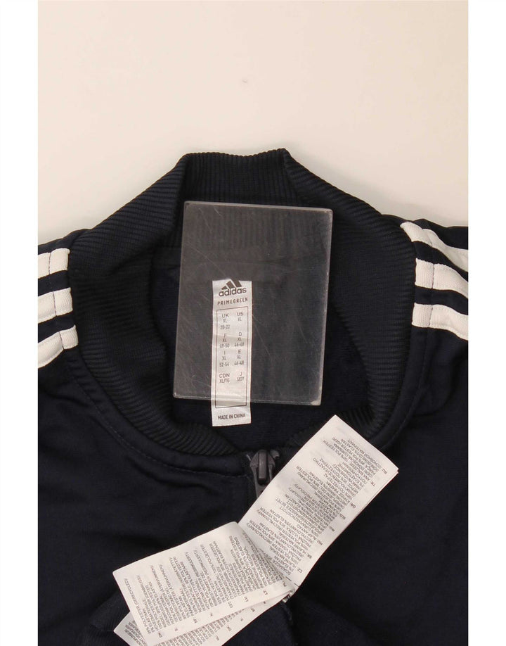 Giacca da tuta da donna Adidas UK 20/22 XL poliestere blu navy