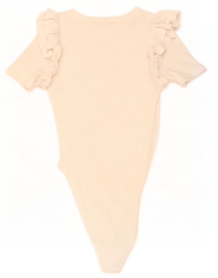 Body Zara pentru femei UK 12 Medium Off White Bumbac