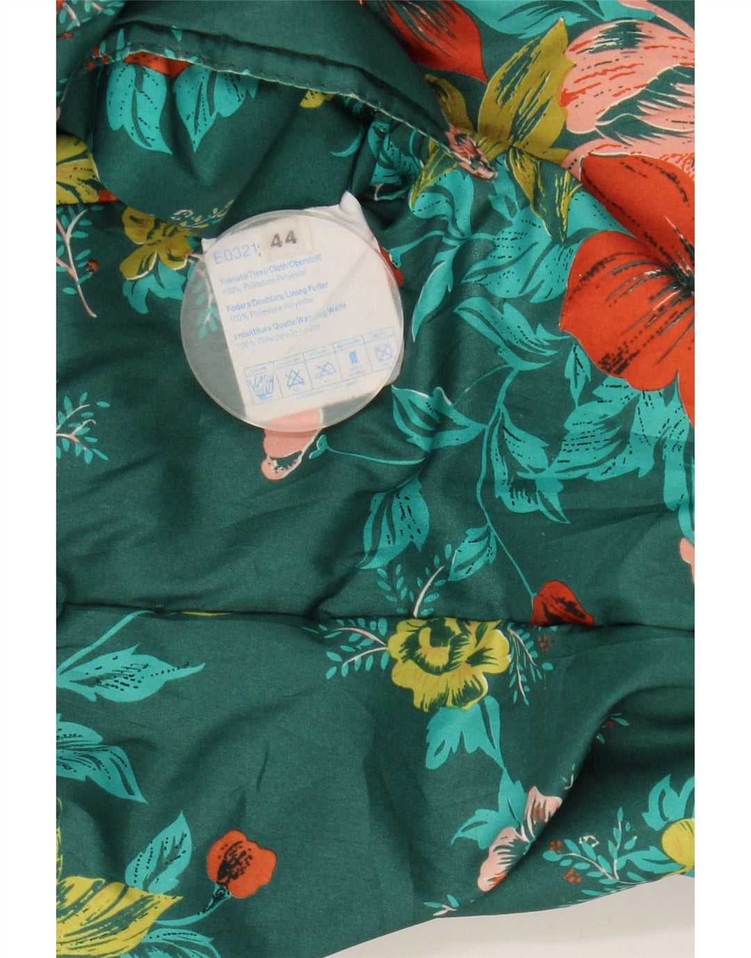 Jaqueta de esqui reversível feminina Stratos EU 44 XL poliéster floral verde
