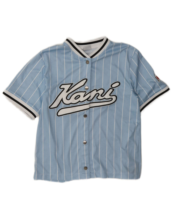 Karl Kani Γυναικεία γραφικά Oversized Jersey Top 6 XS Μπλε ριγέ