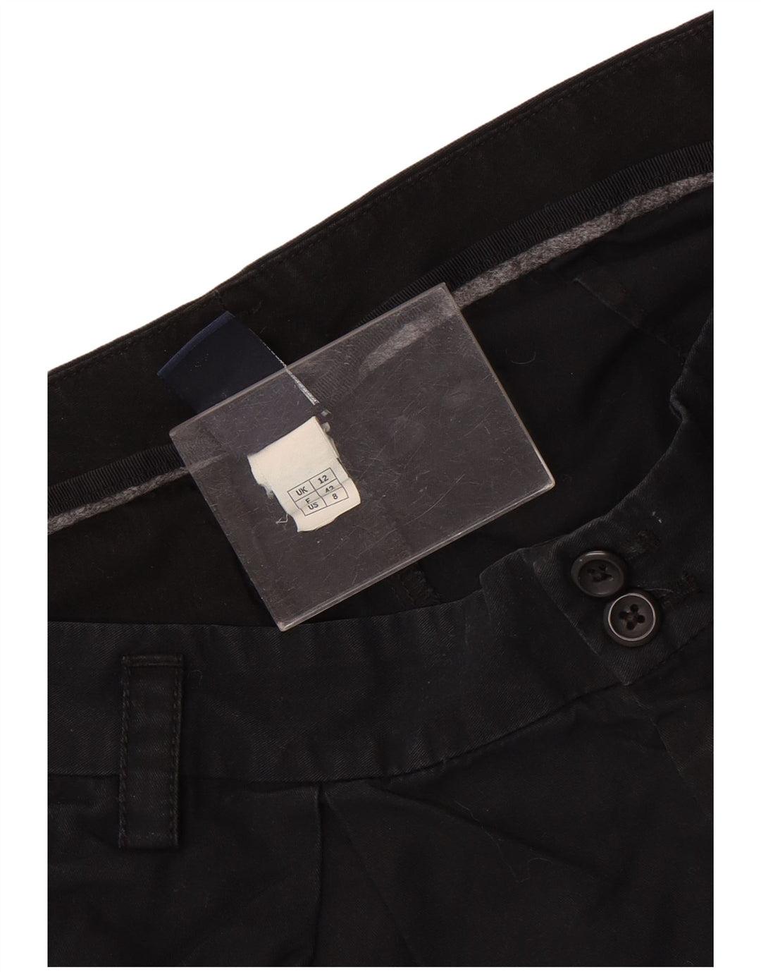 Pantaloncini chino da donna Gap UK 12 medi W32 cotone nero